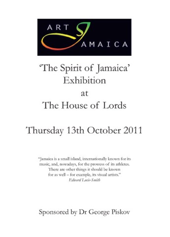 image Catalogue “The Spirit of Jamaica”<br />Exhibition at The House of Lords, London, 13 October 2011