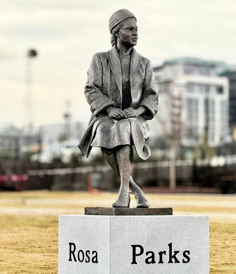 The Rosa Parks sculpture by sculptor Basil Watson