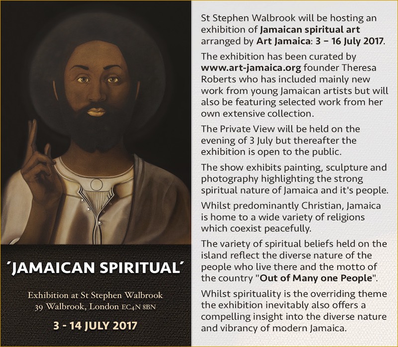 image Black Jesus Painting and inviation to art exhibition